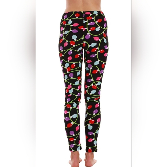 Just Love Pants - Holiday Christmas Light Bulb Leggings, Size M, NEW!